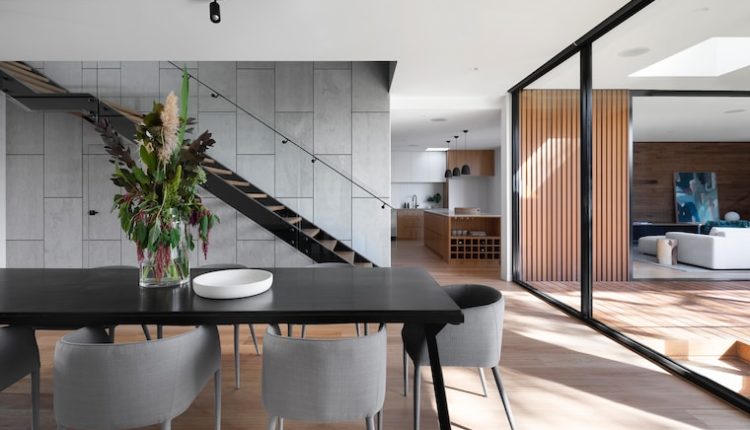 black wooden table and chairs