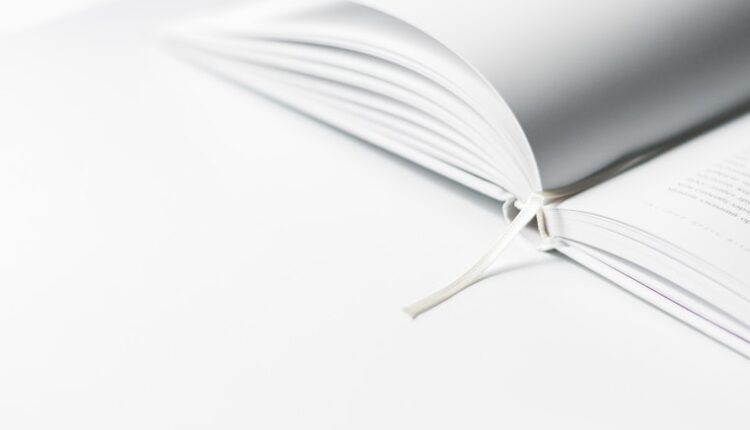 white book marker on book page