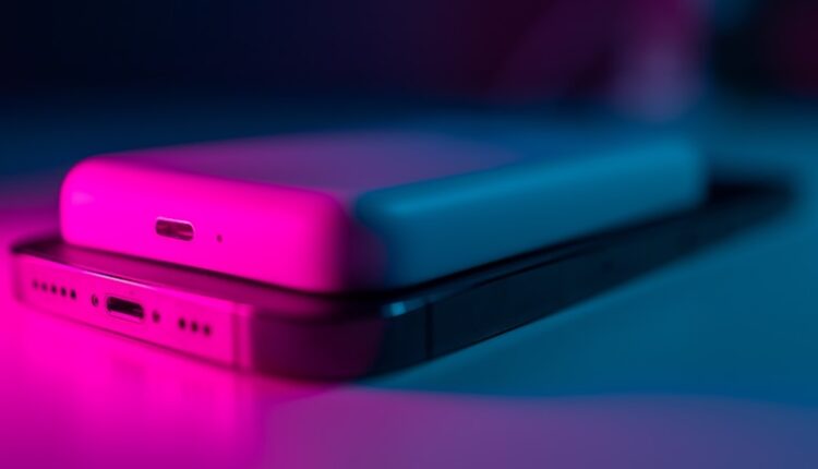 a couple of cell phones sitting on top of a table