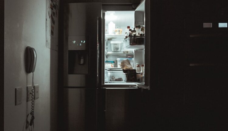 silver French-door refrigerator